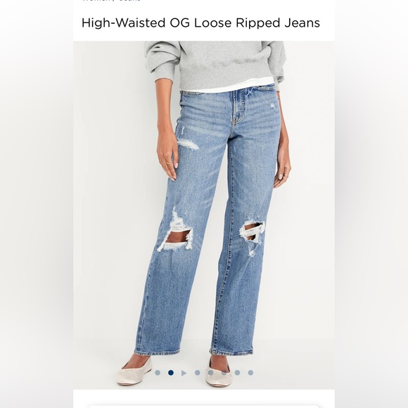 Old Navy OG High-Wasited Loose Jeans - Picture 2 of 5